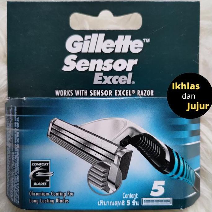 Bening- Gillette Sensor Excel Alat Pisau Cukur Razor Isi 5 Refill