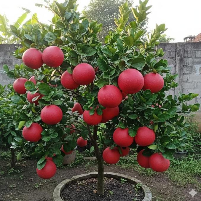 (BELI 1 BONUS 1 )  Bibit Pohon Jeruk Merah Bali  Tanam Super Cepat Berbuah
