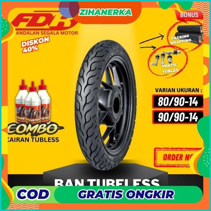 ZIHANERKA [READY COD] BAN FDR FLEMMO 80/90-14 RING 14 / BAN FDR TUBELESS TUBLES RING 14 ( 80/90-14 /