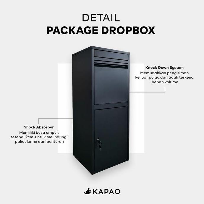 Ditamensee - Kotak Paket Rumah Warna Hitam Kapao READY STOCK