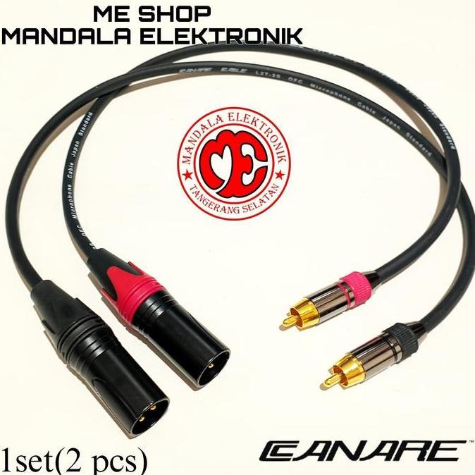 Kabel audio Rca male to Xlr male 1set / 2pcs high quality