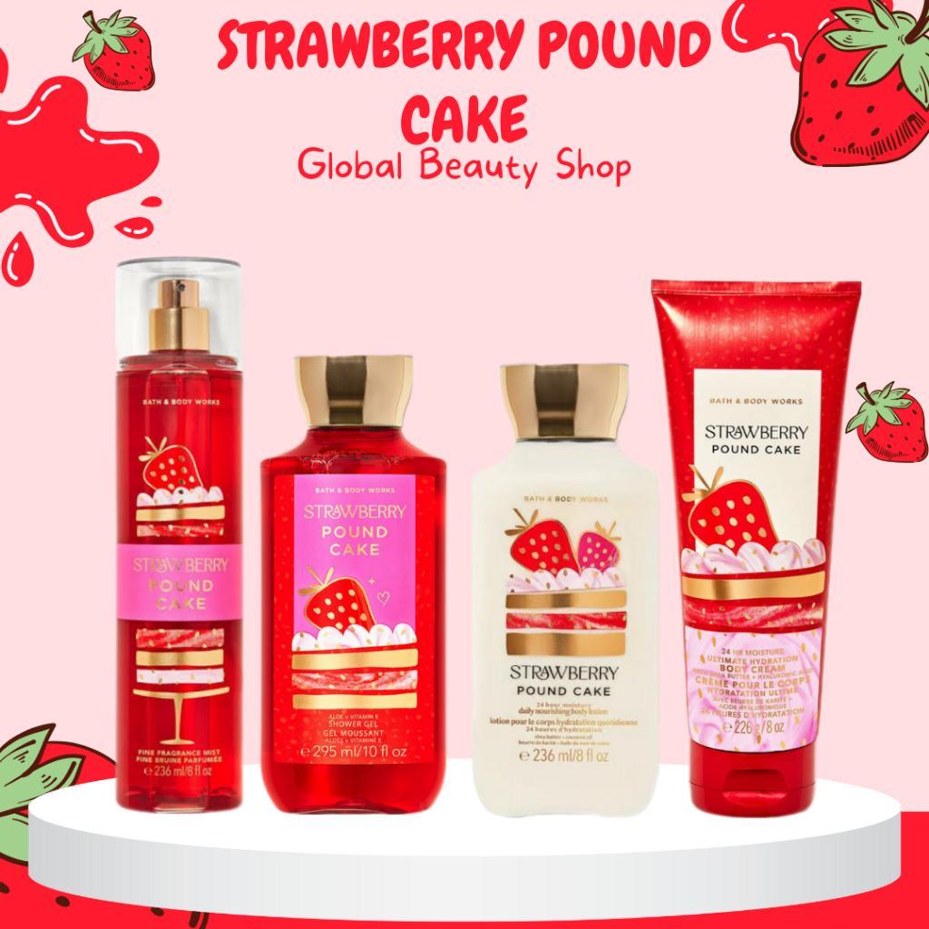 Strawberry Pound Cake - Bbw ( Fragrance Mist - Body Lotion - Shower Gel - Body Cream )