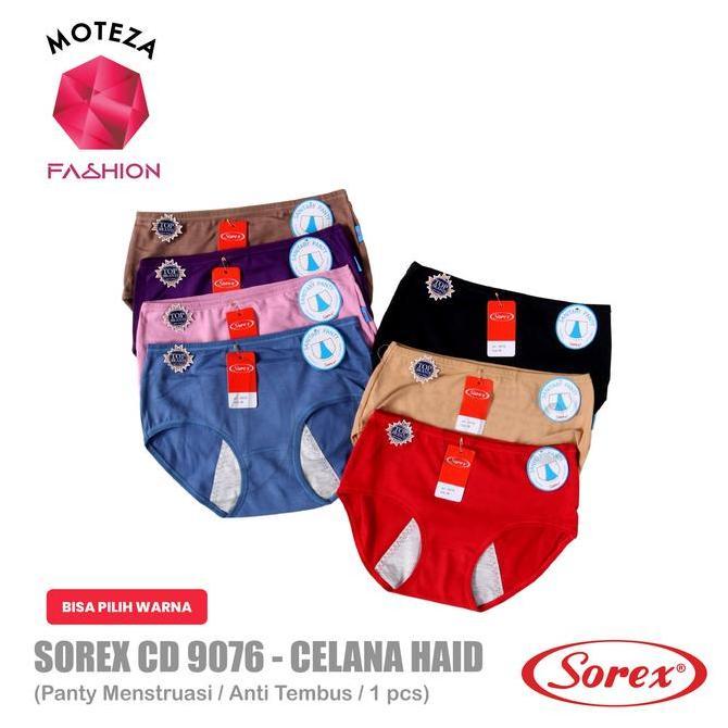 Murah Sorex Celana Dalam Wanita - CD 9076 - Sanitary Menstruasi Haid Panty (BISA PILIH WARNA) Katun 