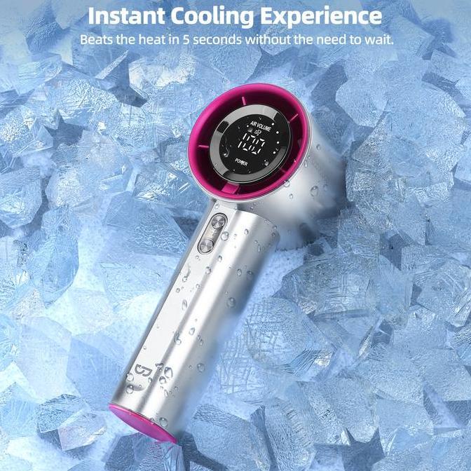 GOOJODOQ GFS001+Case High-speed Portable Handheld Fan 4000MAH Mini kipas Strong Wind 100 Gear Wind S