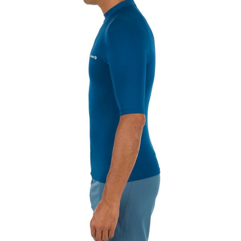 HOT PRODUCT DECATHLON OLAIAN MEN SURF UV TOP PETROLE BLUE - 8485998