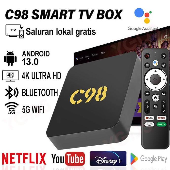 YGDS C98 Android Tv Box 2.4G/5G WiFi Smart Tv Box Android 13.0 Smart TV Box Bluetooth Smart Tv Box U