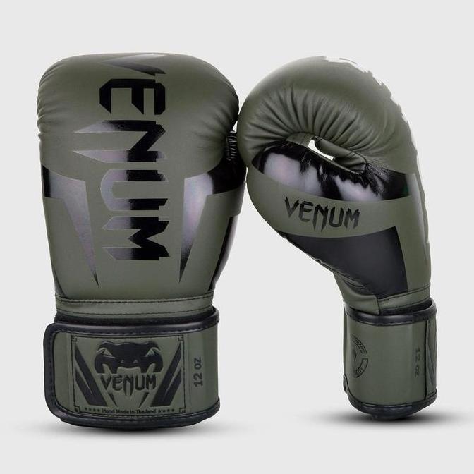 Promo Sarung tinju boxing glove Venum Elite Boxing Gloves Khaki Black 12oz Diskon