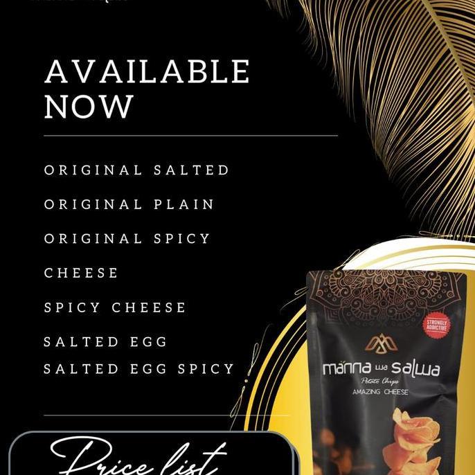 keripik kentang manna wa salwa | potato chips premium | refill 350gr