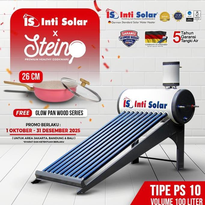 TERMURAH - Pemanas Air Solar 100 liter Inti Solar PS 10