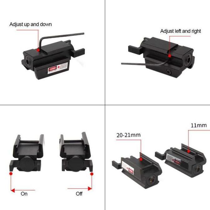WODRUFT LASER SENAPAN angin - Tactical Red Dot Laser merah 20mm 11mm
