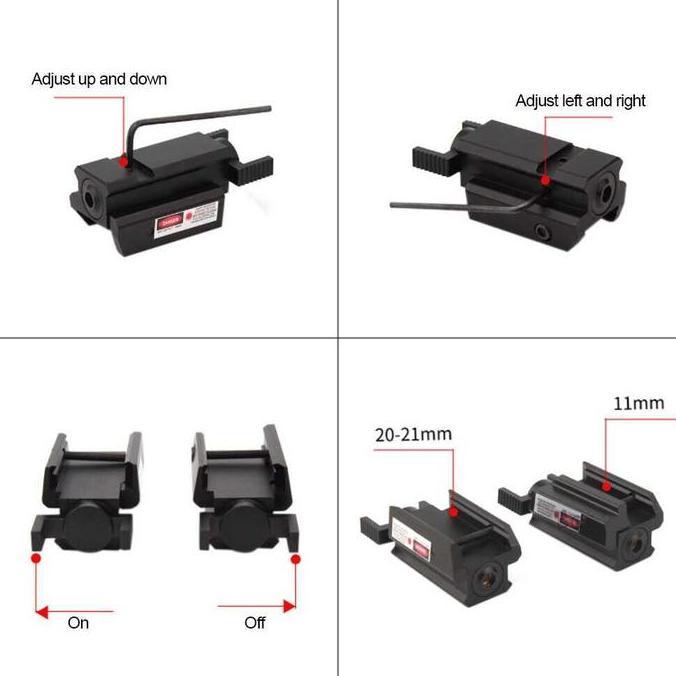 JOVANASHOPID LASER SENAPAN angin - Tactical Red Dot Laser merah 20mm 11mm