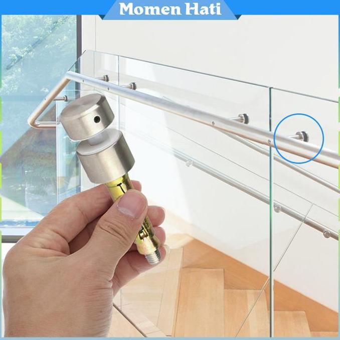 VEXANAF Penjepit Kaca Railing Tembok / Tembok Stainless 304 Konektor Baut / Baut Skrup Tembok