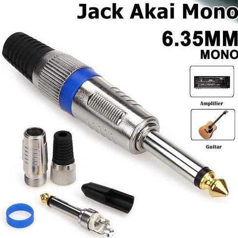 JACK AKAI MONO XLR 6.5MM JEK MICROPHONE MIC AKAI JANTAN AMPLIFIER GITAR