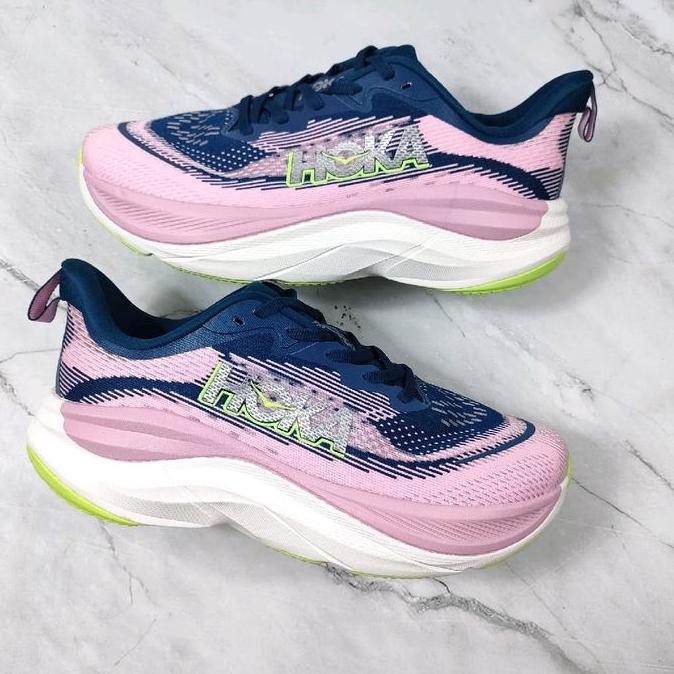 Sepatu  Cewek Hoka One One Skyflow Navy Pink Road  Running Outdoor