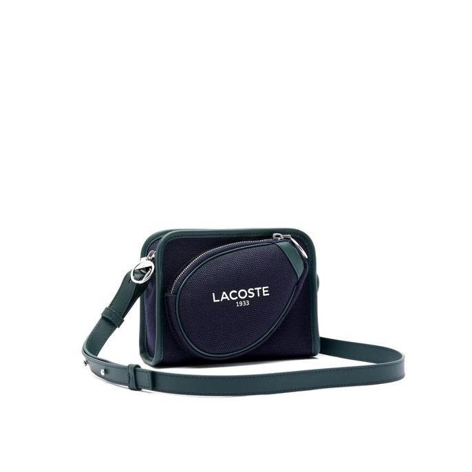 LACOSTE UNISEX Tennis Style Textile Shoulder Bag