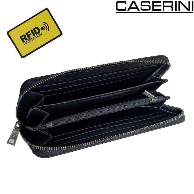 Caserini RFID  Women's Wallet, Dompet Wanita  Kulit  Hitam CS155211-11