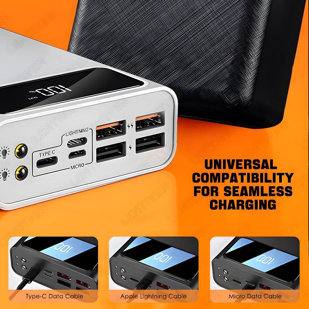 Lentiven Powerbank 60000Mah 4 Usb Fast Charging