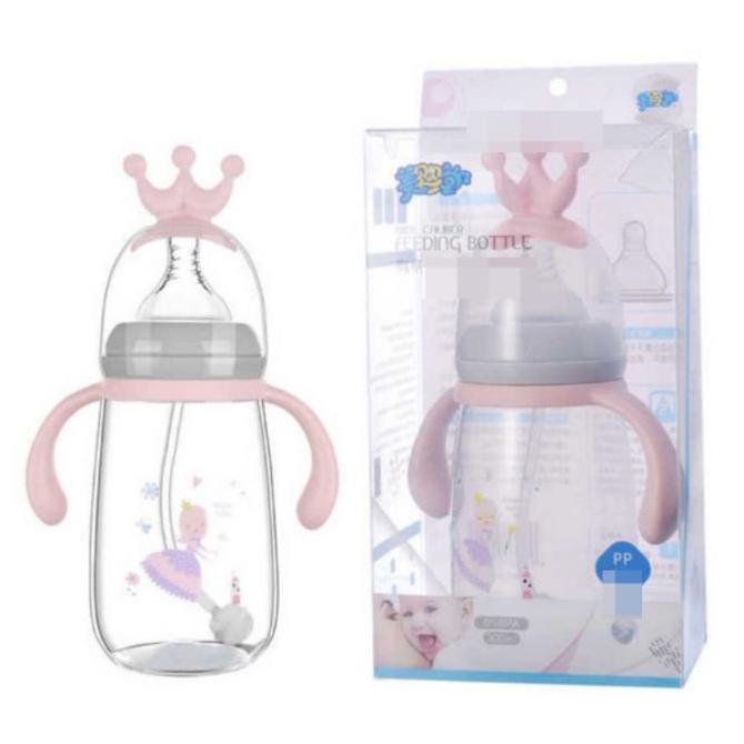 baby_nisaa - grosir botol minum susu bayi karakter baby safe wide neck 27ml+3ml dot sedotan silikon