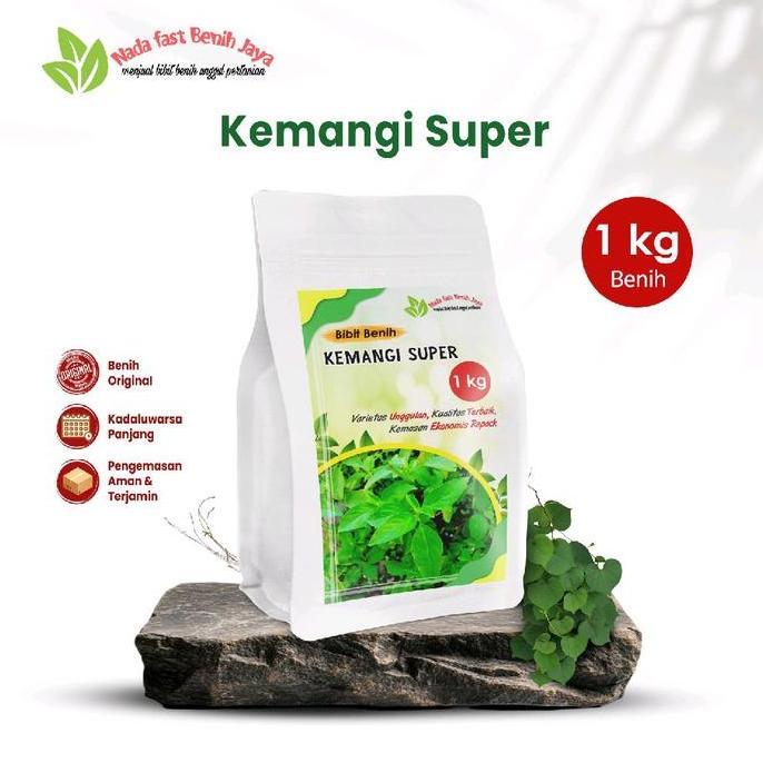 Benih daun kemangi super 1 kg / bibit biji kemangi unggulan benih tanaman sayur