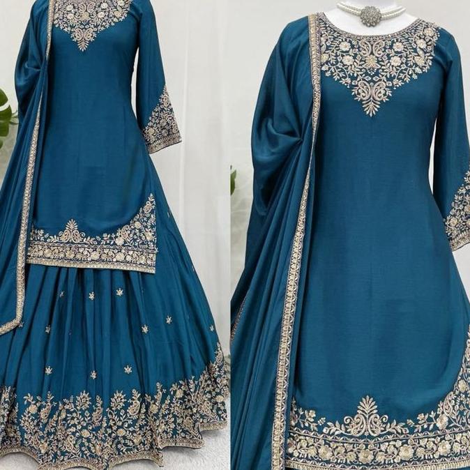 Baju setelan rok india bordiran