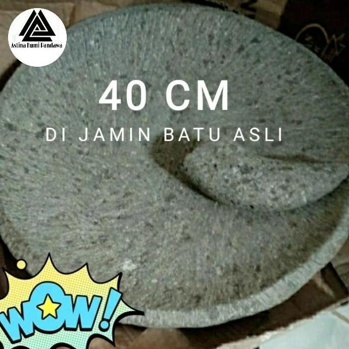 Cobek Batu Asli + Ulekan 40 Cm Cobek batu jumbo