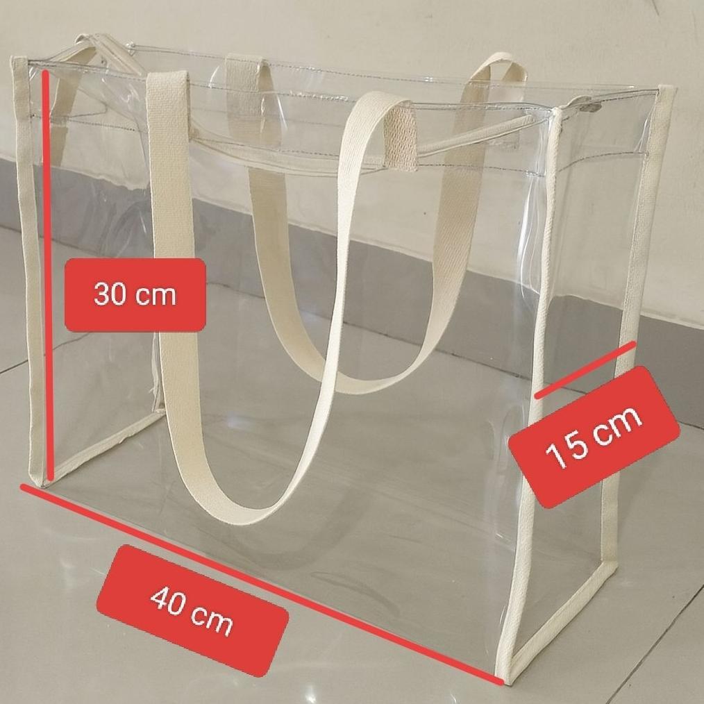 VALUE PACK` HOT TAS MIKA TEBAL TRANSPARAN SERBAGUNATOTEBAG BAHAN MIKA TEBAL TAS JINJING TAS BELANJA 