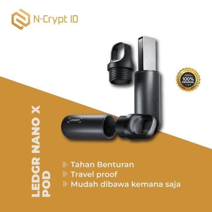 Ledger Nano X Pod aksesoris penyimpanan hardware wallet