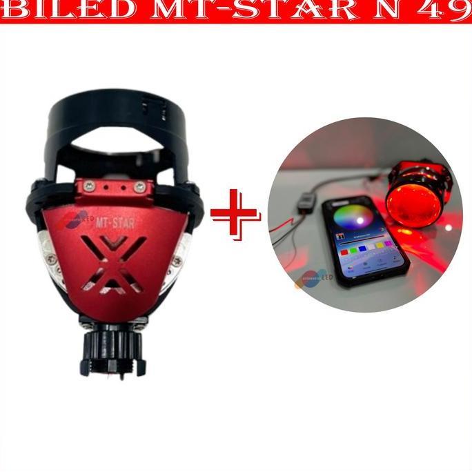 ORIGINAL LAMPU UTAMA PROJECTOR  BILED MT-STAR N49 2,5 INCHI 60 WATT BLUELENS BILED MT-STAR PREMIUM Q
