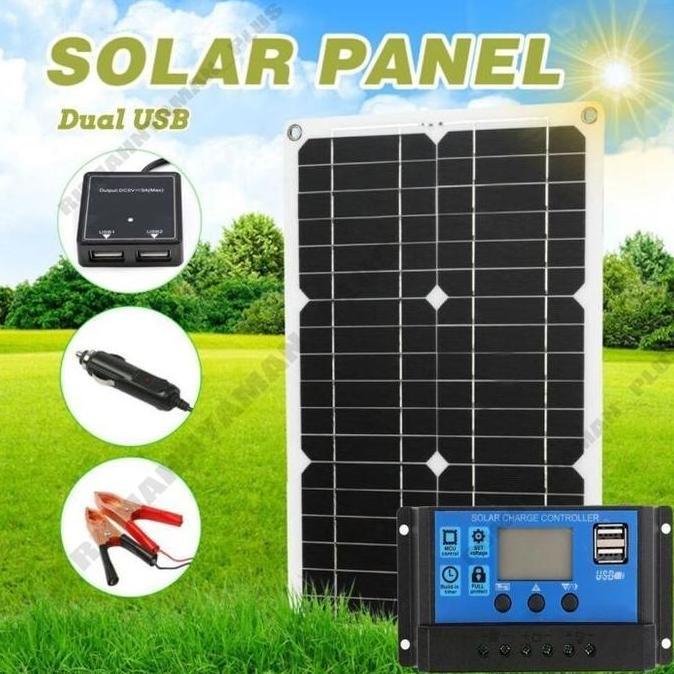 ZANACOM 60W-100W Panel Surya Solar Panel + Aki sprayer elektrik 12V12Ah Mono Panel Kristal Mono Pane