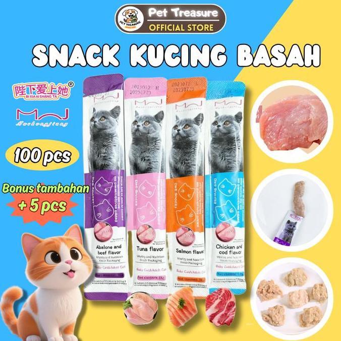 DILLABESTSHOP - BIXIA SNACK KUCING CREAMY TREATS 1PCS RASA TUNA AYAM SALMON