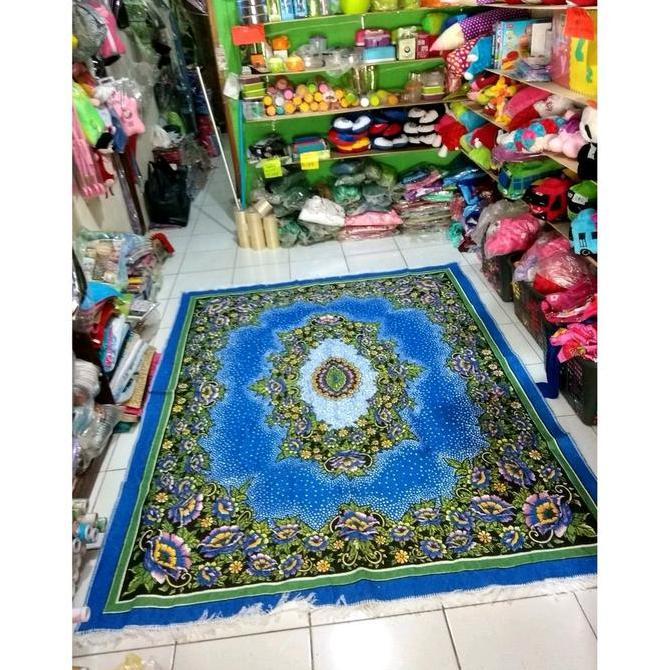 karpet lantai ruang tamu permadai ambal turki Permadani Permadani Biru Merah
