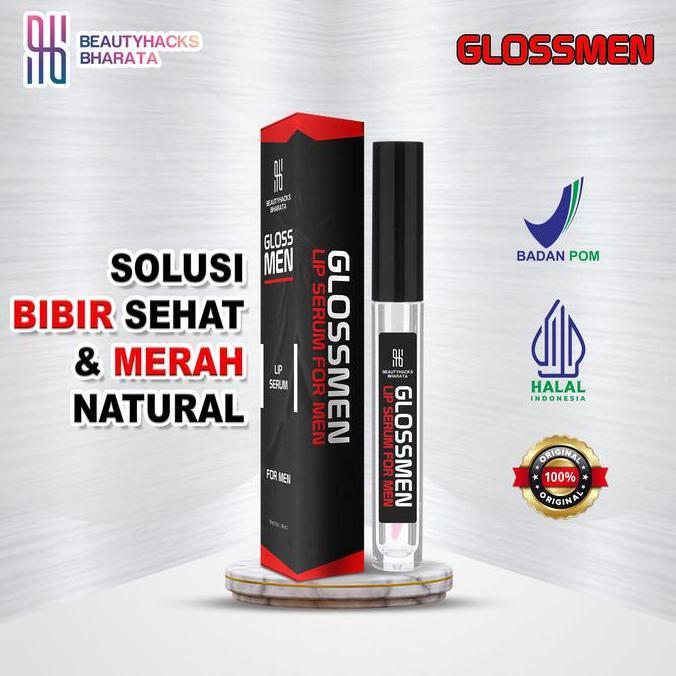 Lip Serum Pemerah Bibir Pria & Wanita Alami - GLOSSMEN Lip Serum for Men Original ZER