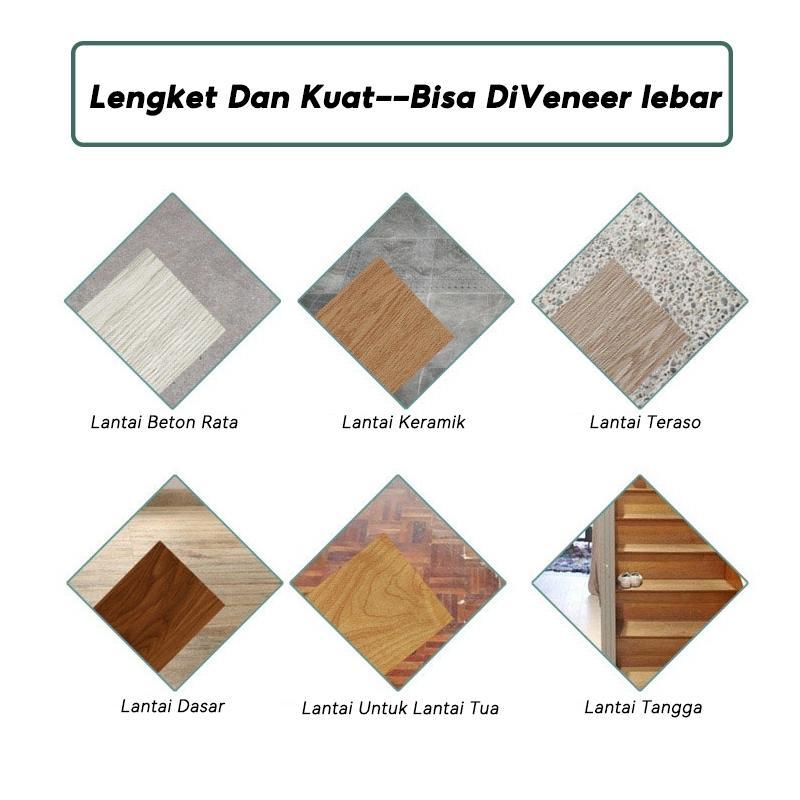 Ecosen 1 Box (36 Pcs) Floor Vinyl Lantai Stiker Lantai Kayu Parquet Dengan Lem Sticker Vinyl Lantai