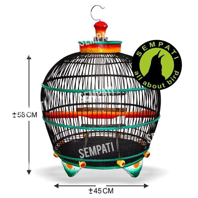Sangkar Kandang Burung Perkutut Bambu Rotan Full Warna Sangkar Bulat Burung Tekukur Derkuku Puter Ka