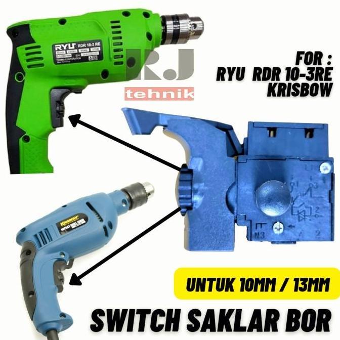 Promo Switch Saklar Skakel Bor 10mm 13mm RRT Krisbow Ryu RDR 10-3RE Diskon