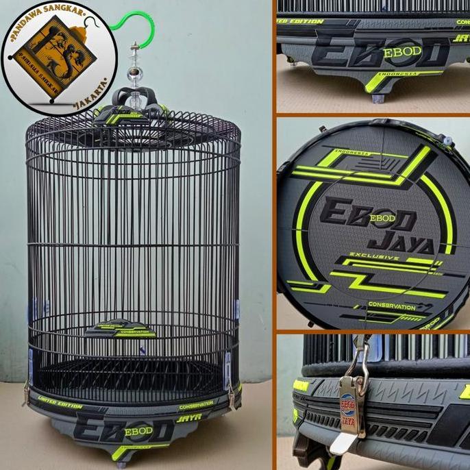 TERLARIS SANGKAR/KANDANG MURAI EBOD JAYA PVC 3D BLACK GREEN READY STOCK