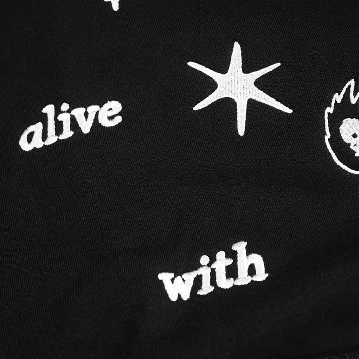 Hoodie Boxy Oversize Fillingstreet - Embroidery Jacobs Black