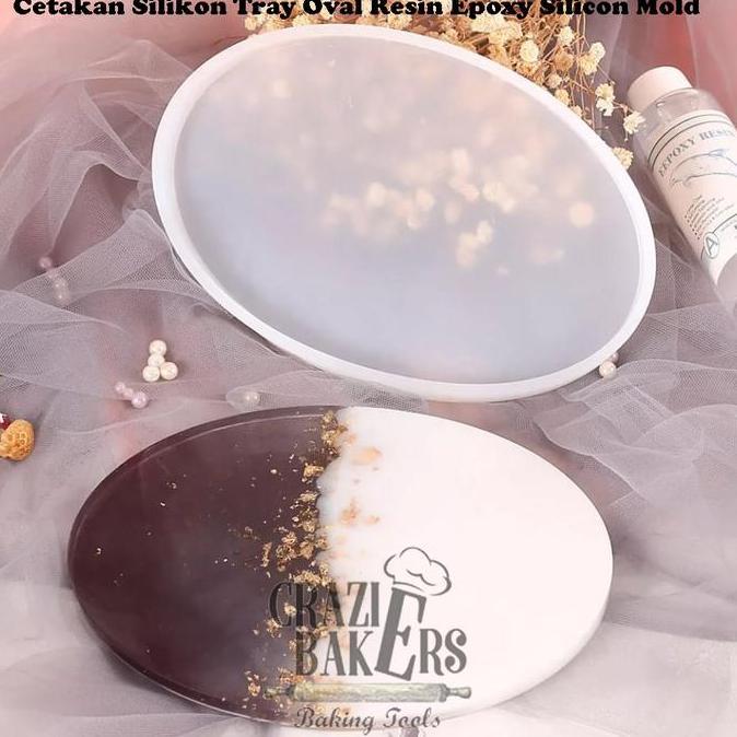 CETAKAN SILIKON TRAY OVAL RESIN EPOXY SILICON MOLD