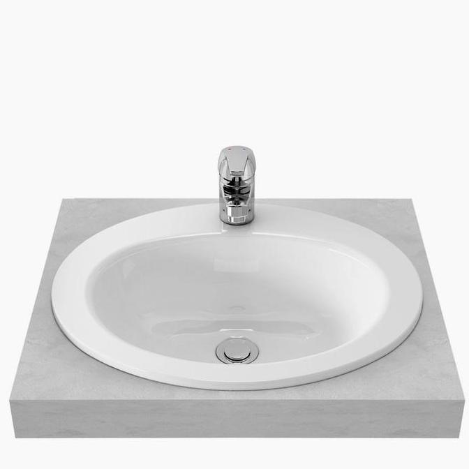 Wastafel Toto L 568 V3 / L568V3 (Body Only) Model Tanam Promo Premium