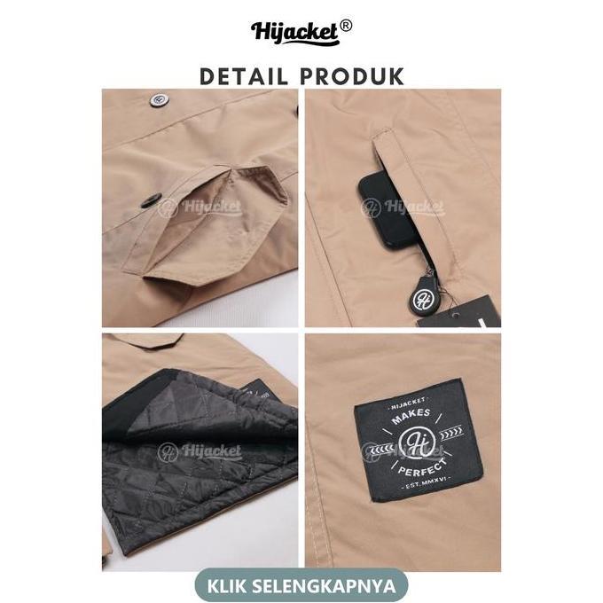 HIJACKET IXORA CREAM - JAKET HIJABERS WANITA ALA KOREA - BAHAN PARASUT JAKET CEWEK AESTHETIC - JAKET