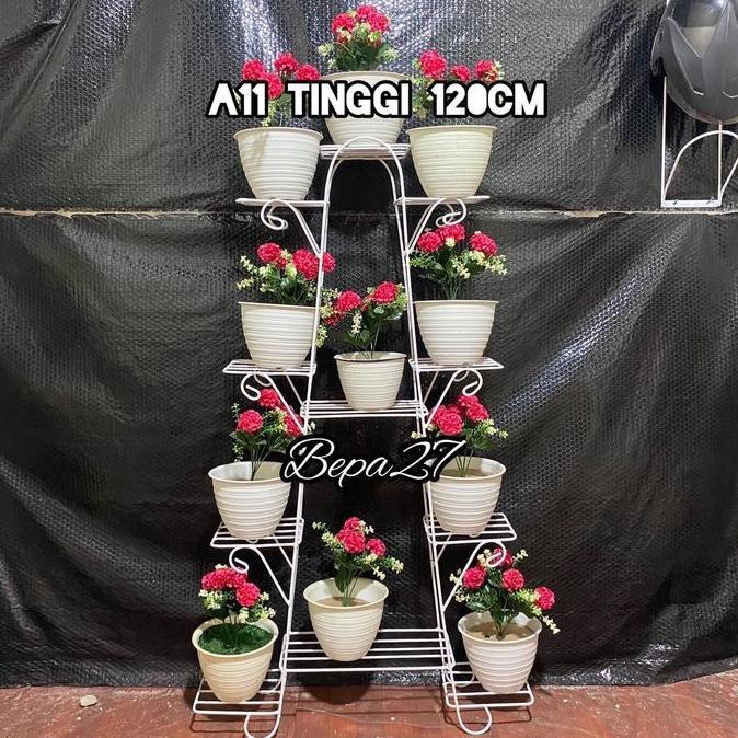 Standing Pot Murah Tinggi 120cm Rak Bunga Besi Murah Rak Tanaman Hidup Rak Susun Rak Tingkat Rak Pot