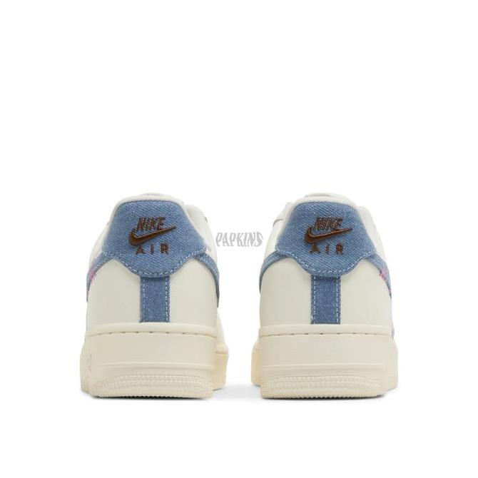 sepatu nike air force 1 denim swoosh boucle brand new in box / sneakers wanita