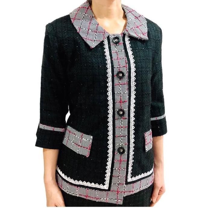 Blazer kantor wanita.Setelan blazer wanita. Set blazer hitam mewah. Setelan blazer rok hitam. Setela