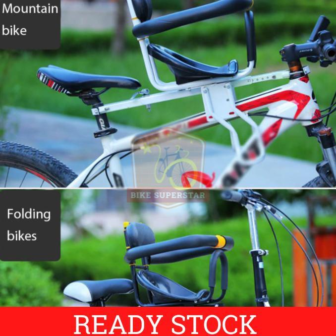 Kursi Boncengan Anak Depan Sepeda Taffsport Quadrail Pengaman Alloy Mix Safety MTB Lipat Minion Kera