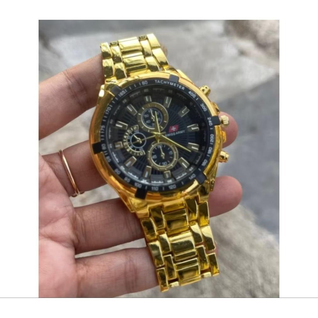 Murah` Hemat Jam Tangan Pria Rantai Stainless Keren Dan Sporty Kekinian