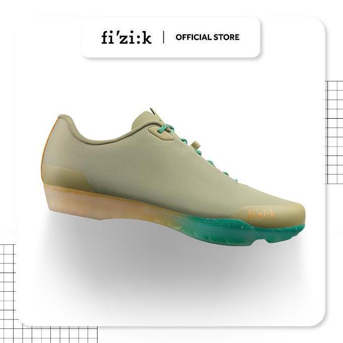 Promo Sepatu Sepeda Road Bike Fizik Tempo Beat Shoes - Sage Green / Desert Diskon