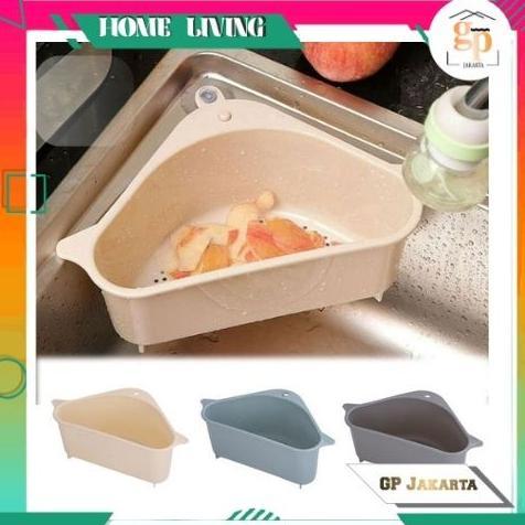 hot` official terlaris - rak sudut wastafel segitiga saringan cuci piring /tempat spon sabun/ tempat