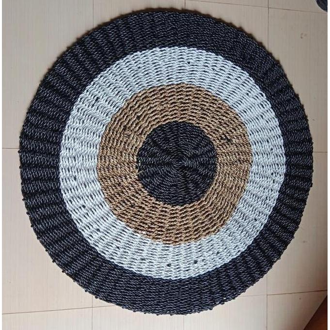 COD Rug Anyaman Seagras/Karpet Seagras Bulat /Floor Mat 100cm Murah