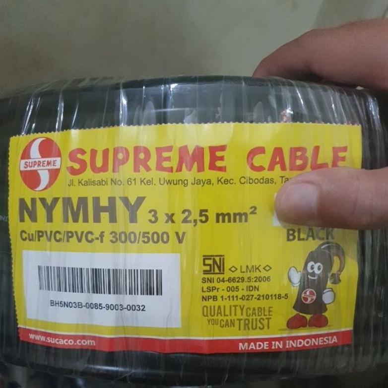 AudioWhell- KABEL NYYHY NYMHY NYY NYM HY 3X2,5 3 X 2,5 2.5 SERABUT KULIT PUTIH / HITAM SUPREME ECERA