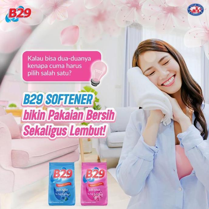 Lansungkirim- B29 Deterjen Plus Softener Blue Sabun Bubuk Powder Pencuci Pakaian